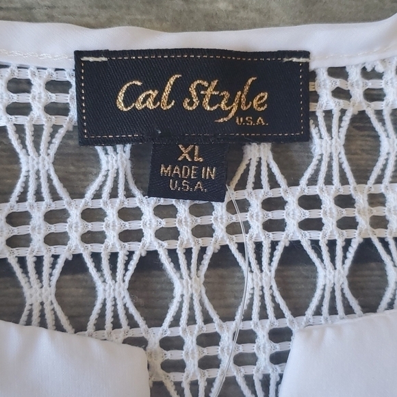 NWT Ladies Cal Style Crochet Swimsuit Cover Sz XL - Picture 2 of 5